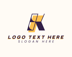 Company - Stylish Company Letter K logo design