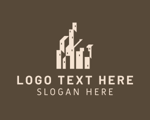 Lease - High-rise Building Construction logo design