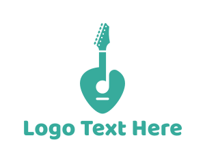 Turquoise - Turquoise Rock Guitar logo design