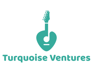 Turquoise - Turquoise Rock Guitar logo design