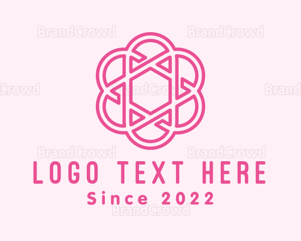 Flower Hexagon Pattern Logo
