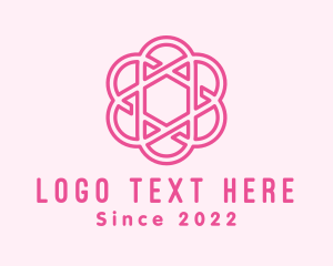 Artisinal - Flower Hexagon Pattern logo design