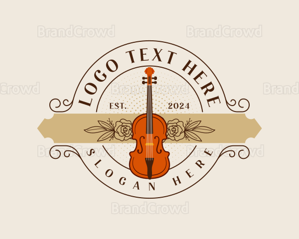 Elegant Cello Musician Logo