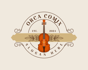 Elegant Cello Musician Logo