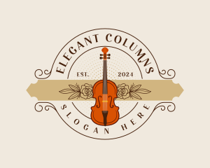 Elegant Cello Musician logo design