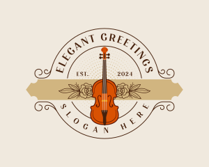 Elegant Cello Musician logo design