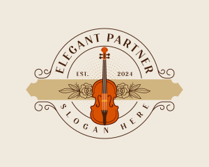 Elegant Cello Musician logo design