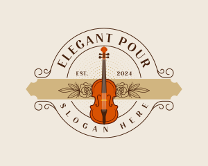 Elegant Cello Musician logo design