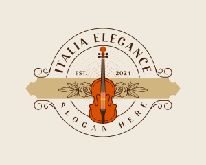 Elegant Cello Musician logo design