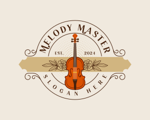 Musician - Elegant Cello Musician logo design