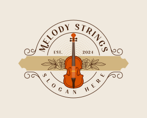 Elegant Cello Musician logo design