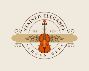 Elegant Cello Musician logo design