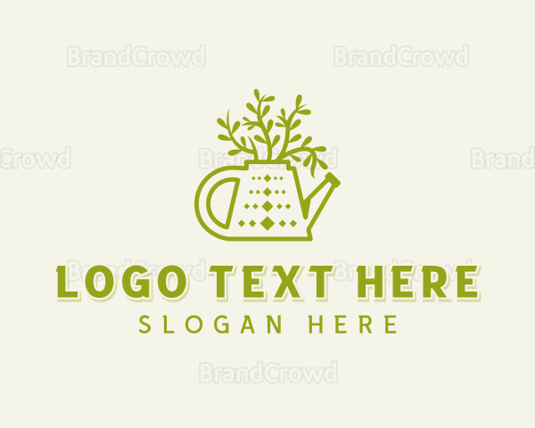 Watering Can Planting Logo