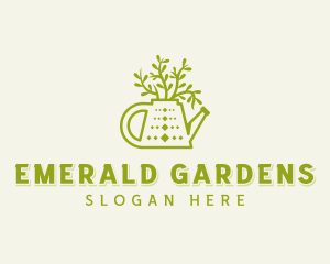 Watering Can Planting logo design