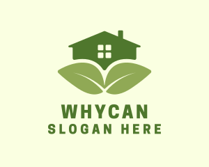 Roof - House Leaf Real Estate logo design