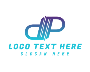 Residential - Modern Tech Letter DP logo design