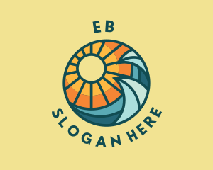 Sea - Summer Sun Waves logo design