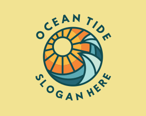 Tide - Summer Sun Waves logo design