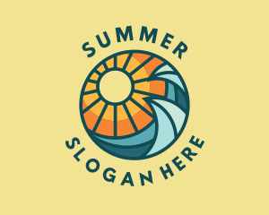 Summer Sun Waves logo design