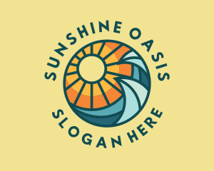 Summer - Summer Sun Waves logo design