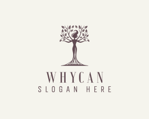 Ecology - Nature Yoga Woman logo design