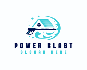 Power Wash Roof Sanitation logo design