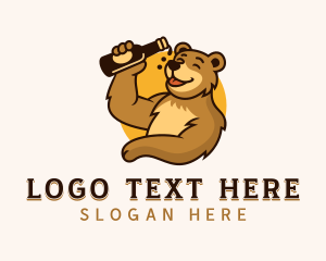 Pub - Bear Beer Pub logo design