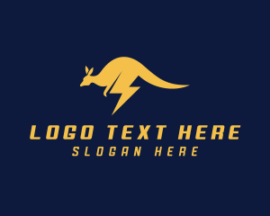 Rapid - Kangaroo Lightning Fast logo design