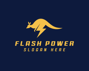 Kangaroo Lightning Fast logo design