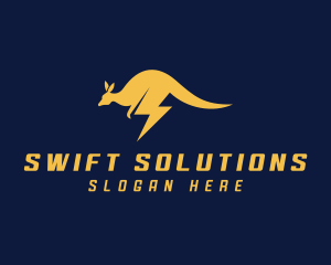 Kangaroo Lightning Fast logo design