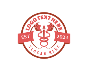 Telemedicine - Caduceus Medicine Healthcare logo design