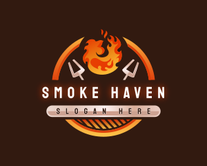 Smoked Grill Roasted Chicken logo design