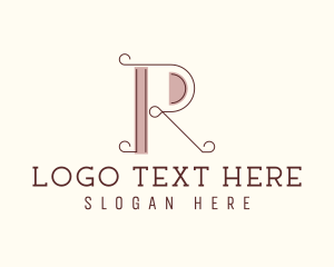 Letter R - Luxury Deluxe Hotel logo design