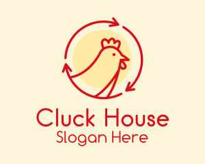 Chicken - Circle Recycle Chicken logo design