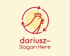 Fast Food - Circle Recycle Chicken logo design