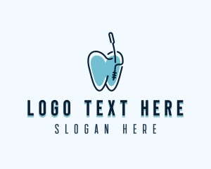 Root Canal - Tooth Dentist Orthodontics logo design