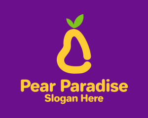 Pear - Cute Pear Fruit logo design