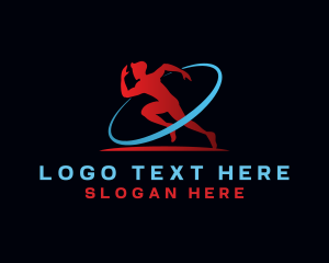 Trainer - Marathon Running Athlete logo design