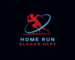 Marathon Running Athlete logo design