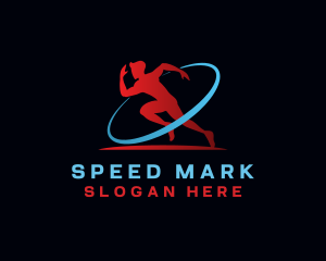 Marathon Running Athlete logo design