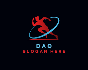 Dash - Marathon Running Athlete logo design