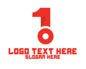 Number 1 - Red Tech Number 1 logo design
