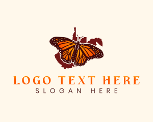 Monarch Butterfly - West Virginia Butterfly Nature logo design