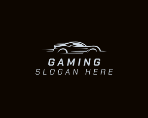 Drag Racing - Fast Gray Sports Car logo design