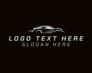 Supercar - Fast Gray Sports Car logo design