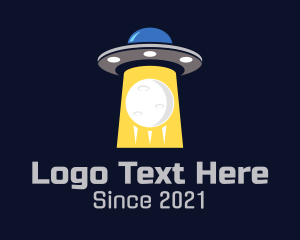 Science Fiction - Moon UFO Spaceship logo design