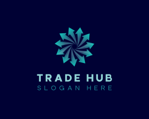 Trading - Arrow Trading Motion logo design