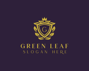 Wreath Royal Shield logo design