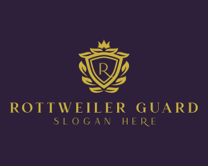 Wreath Royal Shield logo design