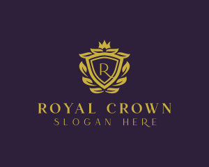 Wreath Royal Shield logo design